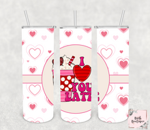 Load image into Gallery viewer, I love you latte 20 ounce tumbler
