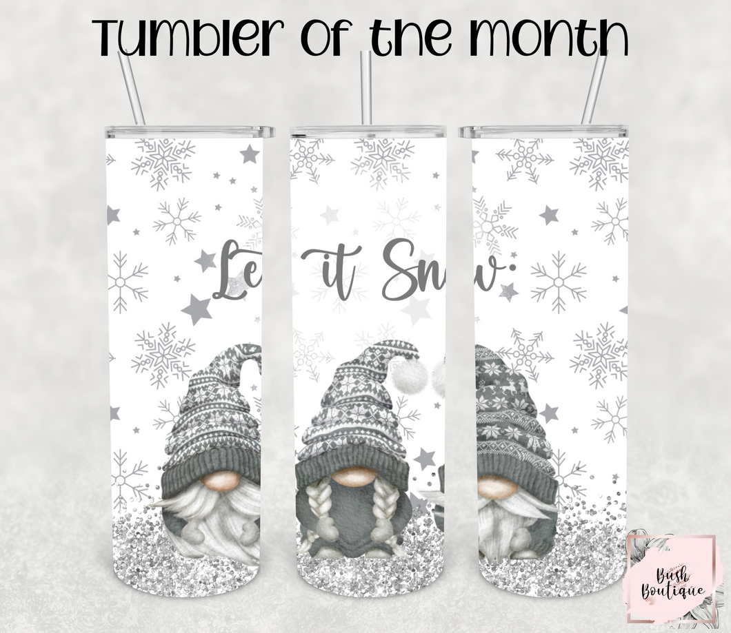 December 2022 Tumbler of the Month- Let It Snow Gnomes