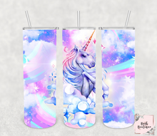 Load image into Gallery viewer, Unicorn 20 ounce tumbler designs
