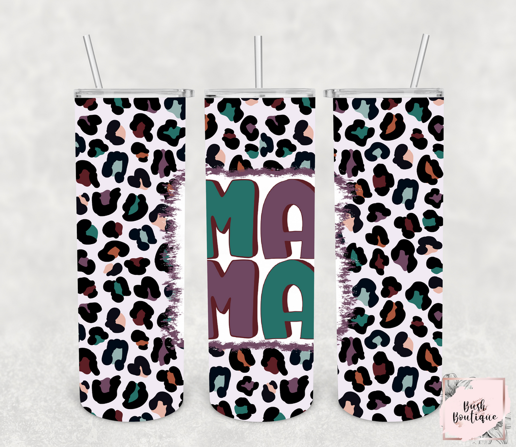 Mama leopard 20 ounce tumbler