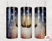 Load image into Gallery viewer, Patriotic dad 20 ounce tumblers
