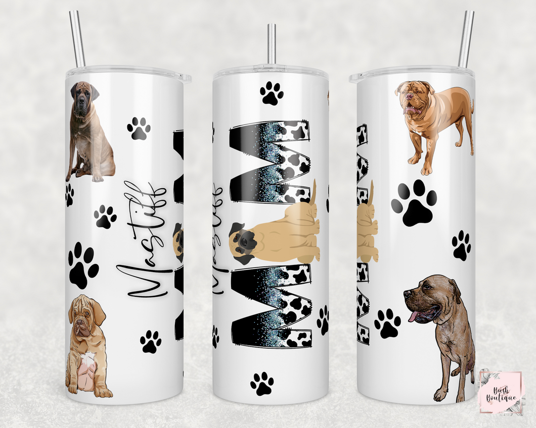 Mastiff mom 20 ounce tumbler