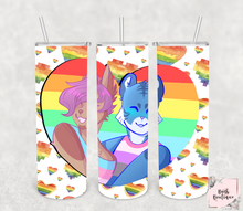 Load image into Gallery viewer, Pride love 20 ounce tumbler
