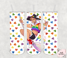 Load image into Gallery viewer, Ride with pride 20 ounce tumbler
