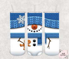 Load image into Gallery viewer, Snowman full wrap 20 ounce tumbler
