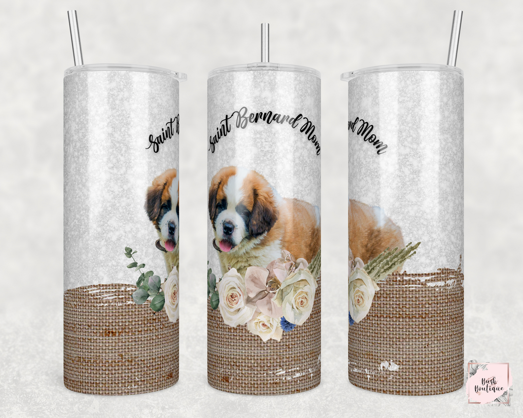 St. Bernard mom 20 ounce tumbler