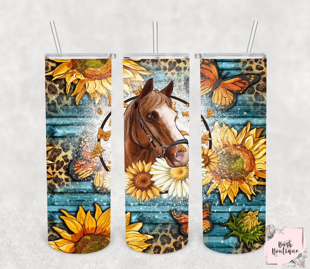 Sunflower animals 20 ounce tumbler