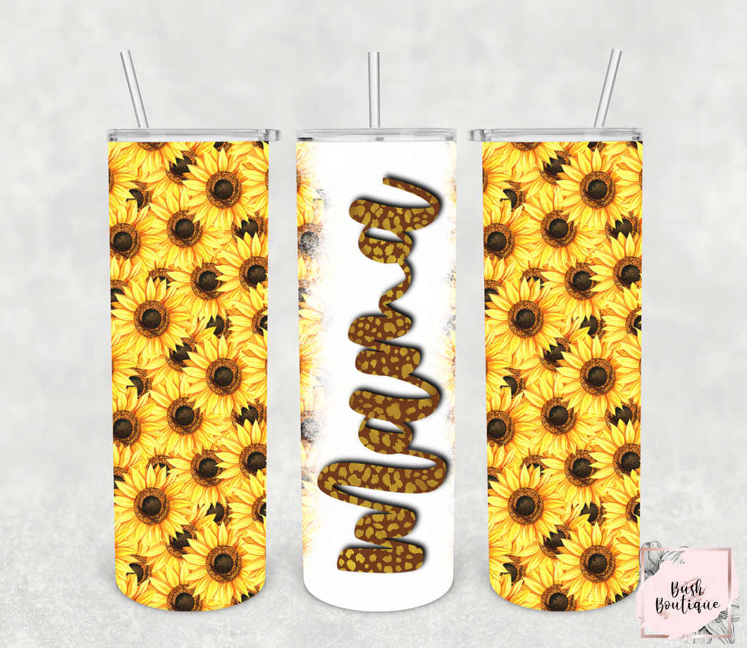 Sunflower Mama 20 ounce tumbler