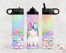 Load image into Gallery viewer, Unicorn 20 ounce tumbler designs
